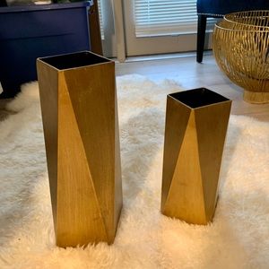 Modern Gold Geometric Vases
